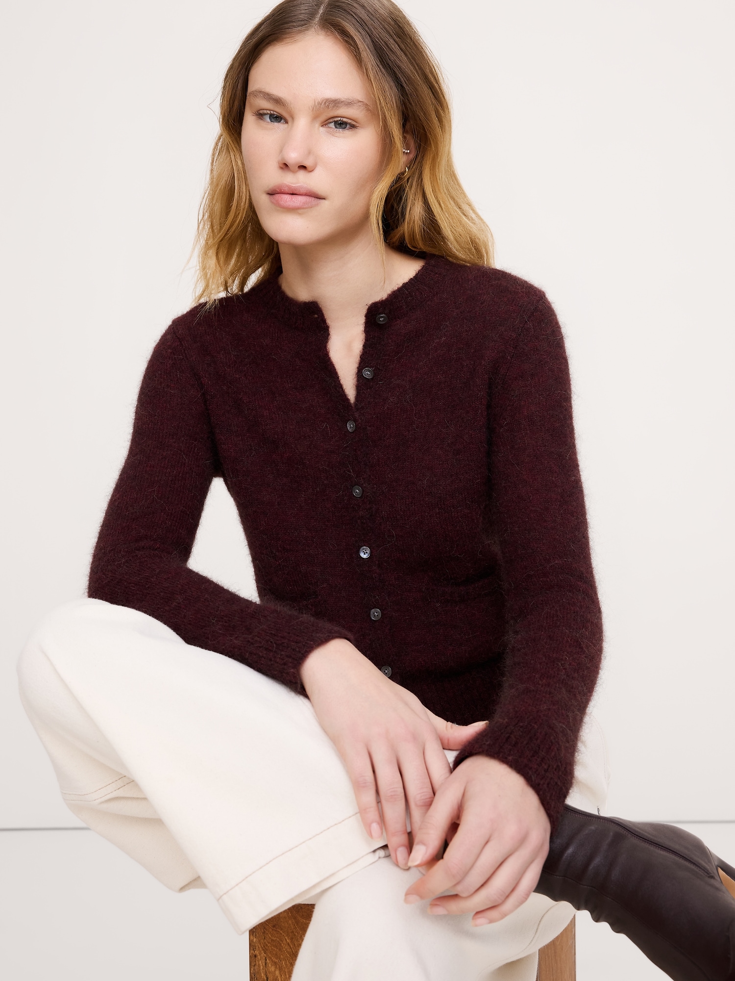 イタリアン アルパカブレンド カーディガン-0