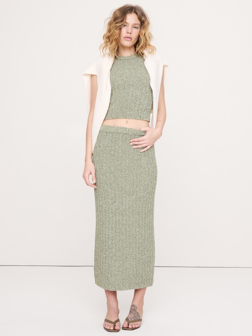 ブークレ コットン ニット スカート