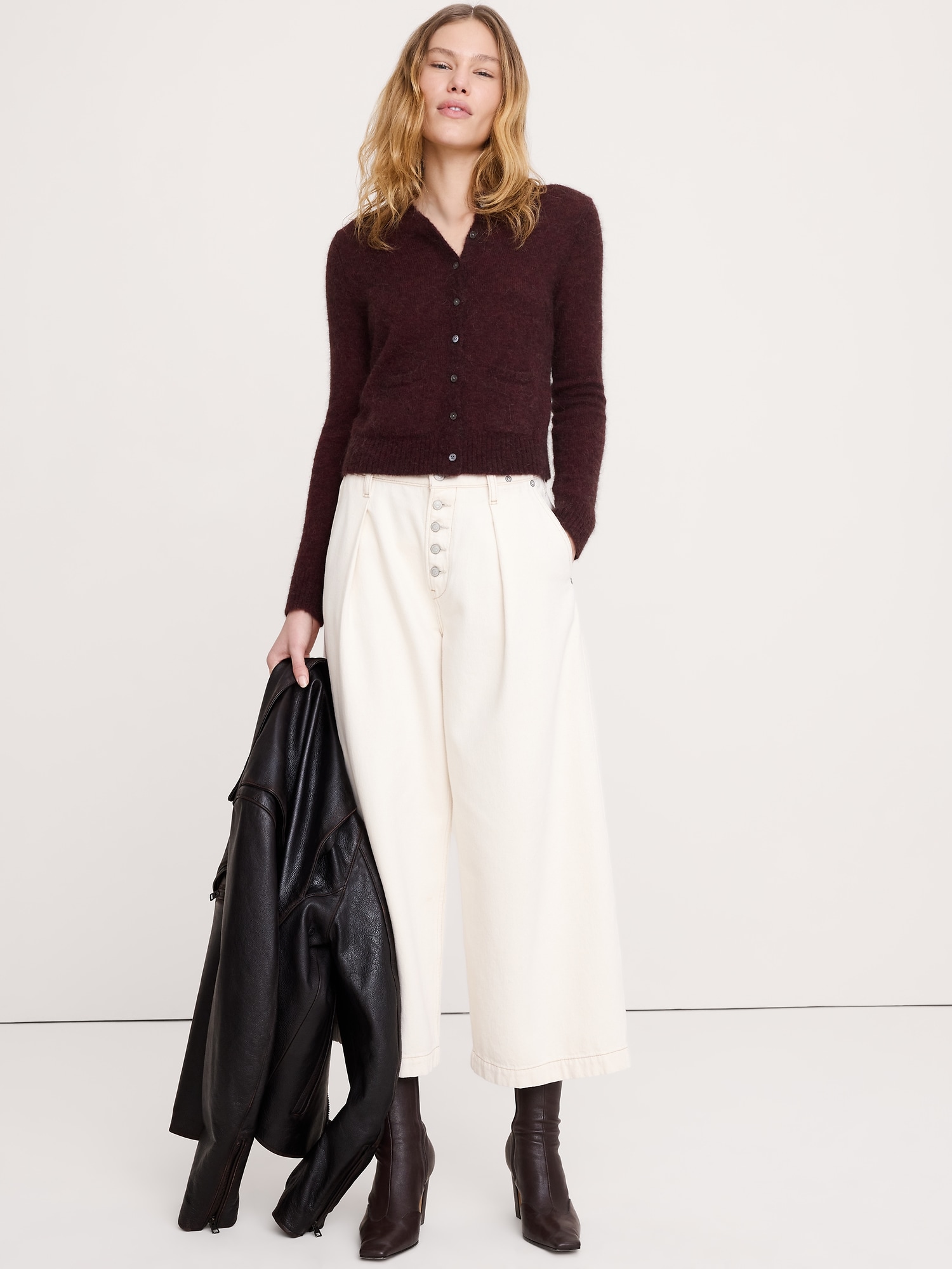 イタリアン アルパカブレンド カーディガン-2