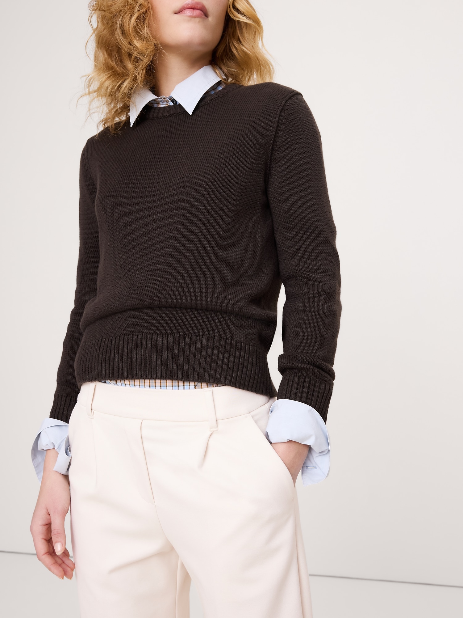 ハイライズ ワイドレッグ ドレーピー ポンチ プルオン パンツ-3