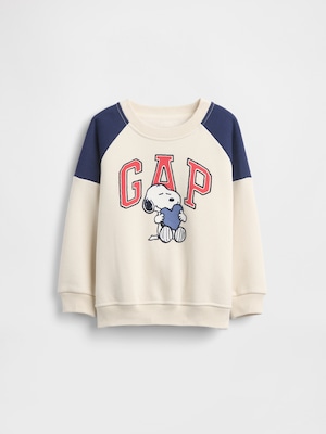 スヌーピー GAPロゴ ラグランスウェットシャツ (幼児・ベビー)