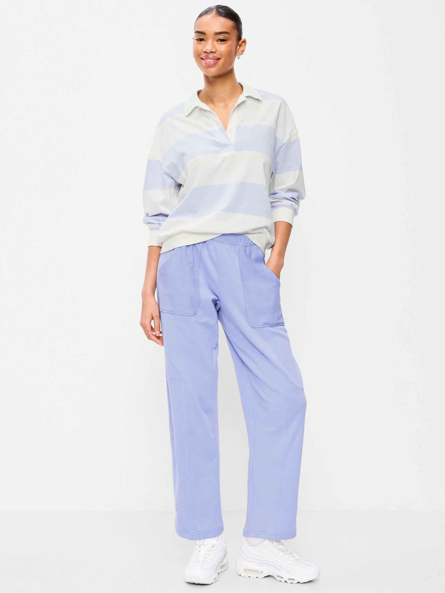 Mid-Rise SoComfy Seamed Barrel Sweatpants