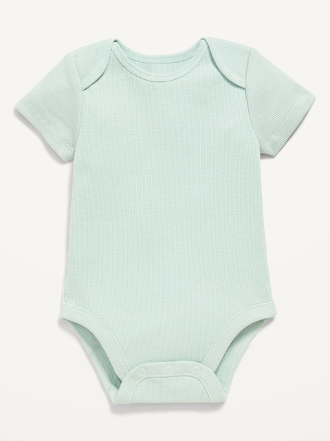 Short-Sleeve Ribbed Bodysuit for Baby