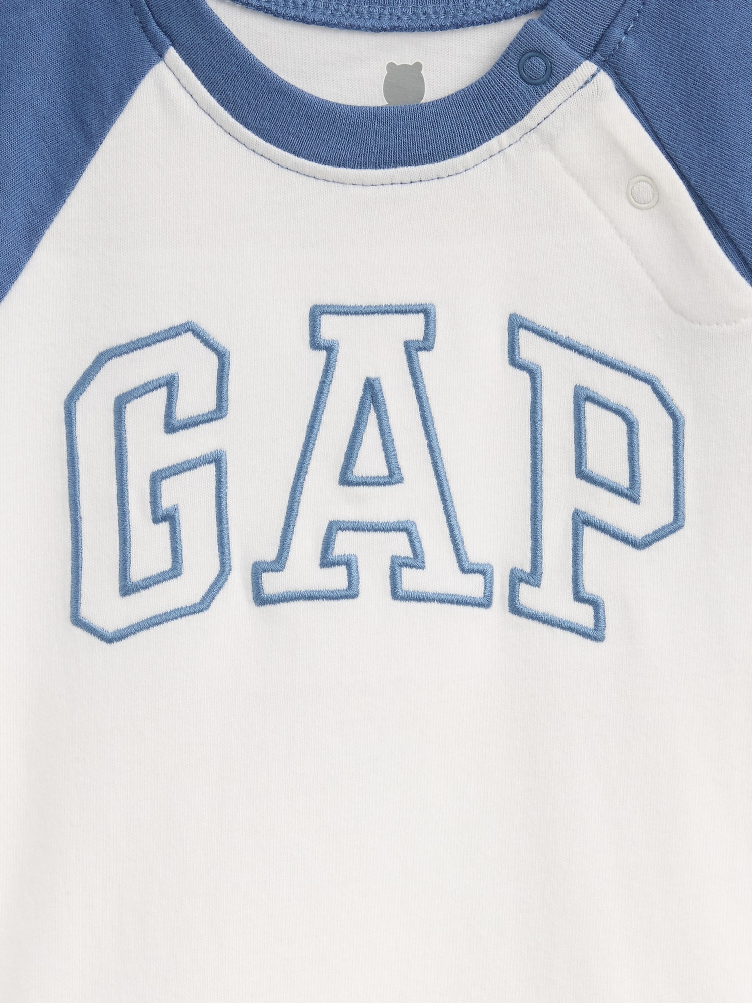 オーガニックコットン GAPロゴ ラグランスリーブ ボディスーツ (ベビー)-2