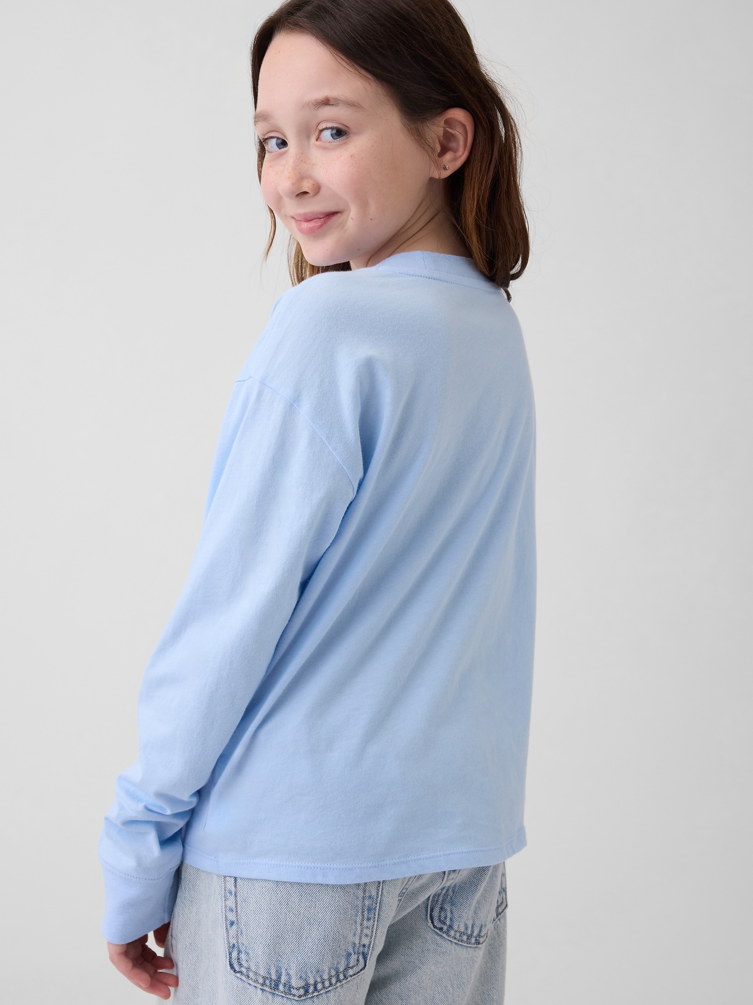 GapKids &times; ディズニー オーバーサイズ フリッピースパンコール グラフィックTシャツ-2