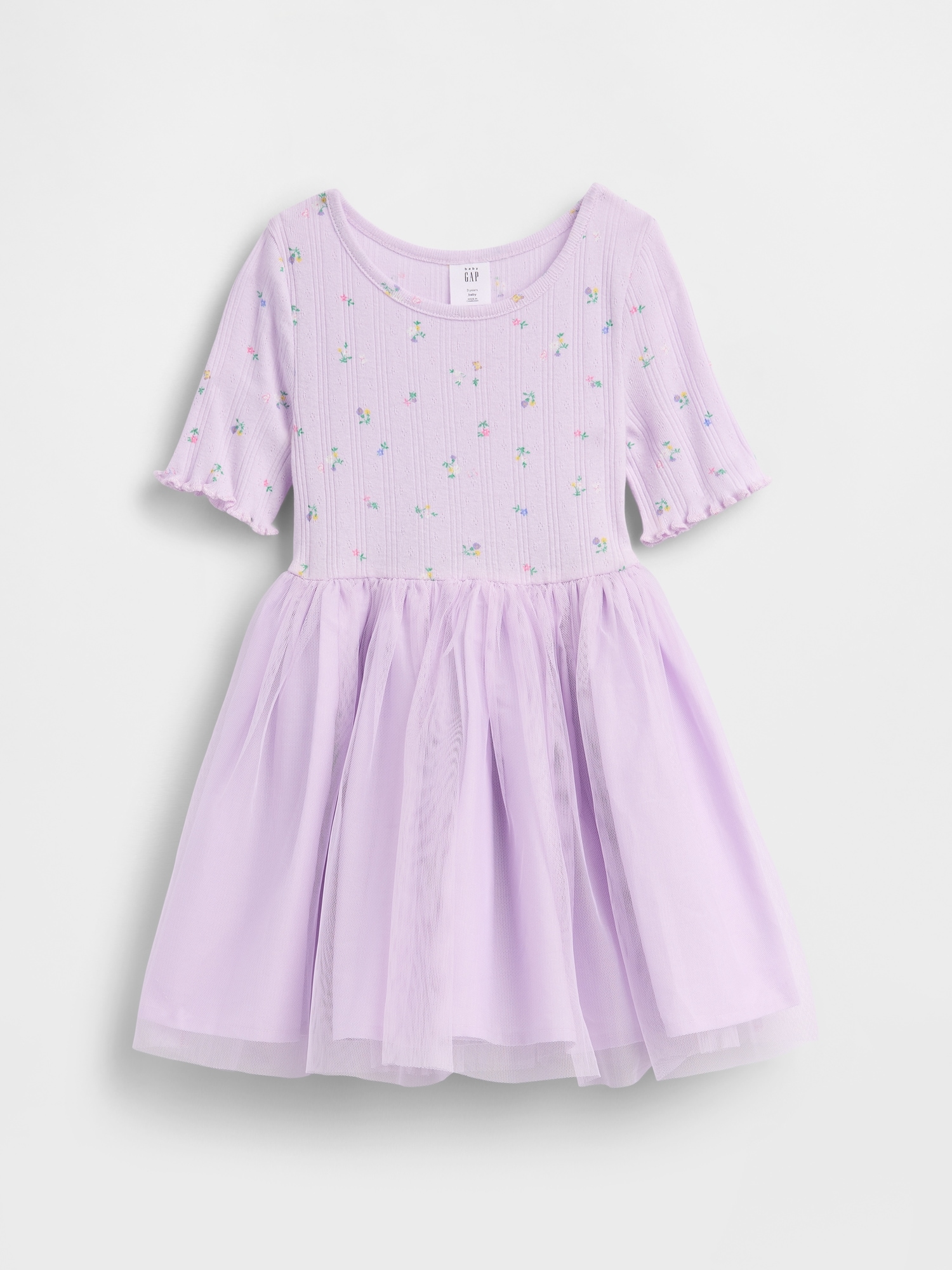 ポインテール＆チュール ミックスメディア ワンピース (幼児・ベビー)-1