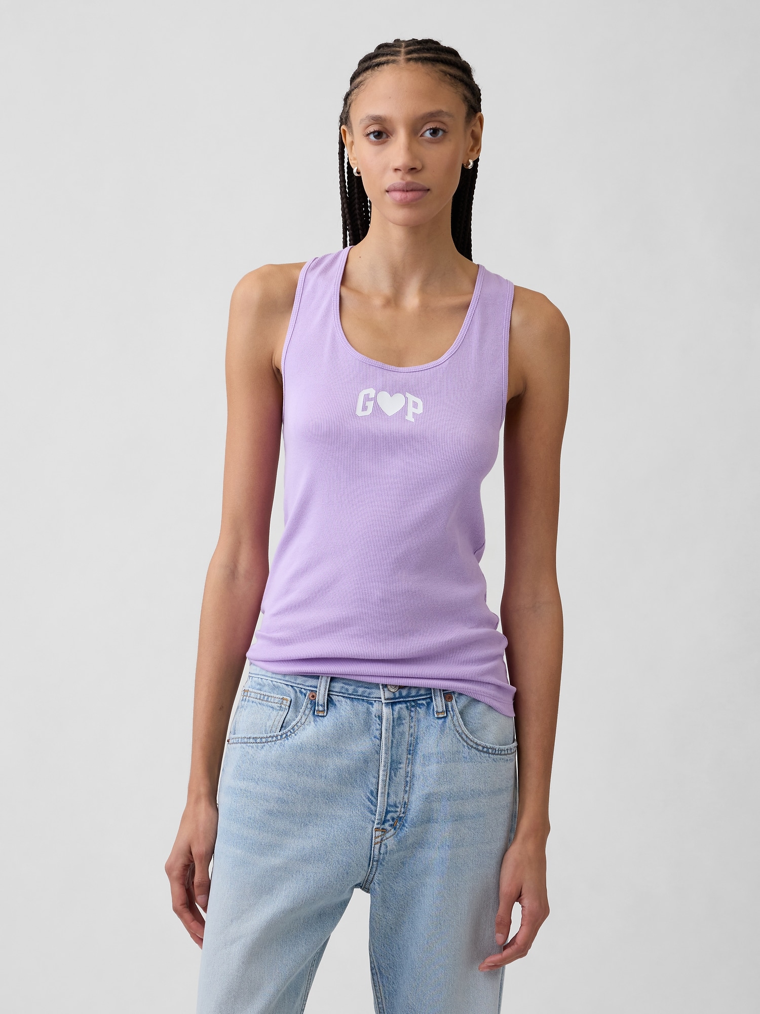 Gap Logo Ribbed Tank Top