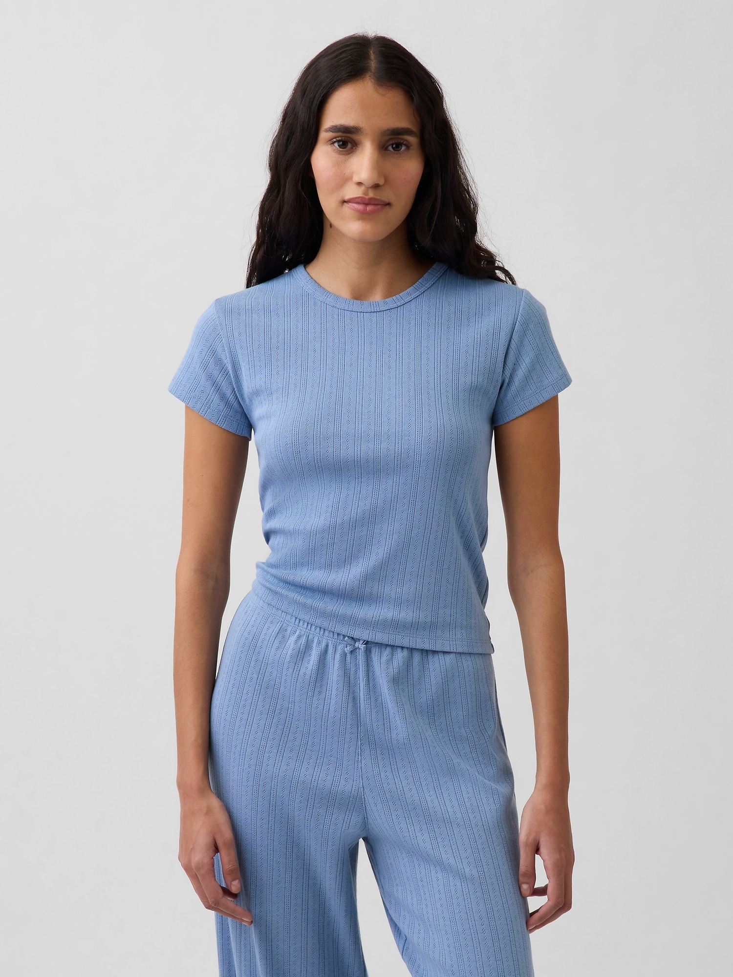 T-SHIRT DE PYJAMA EN TRICOT POINTELLE