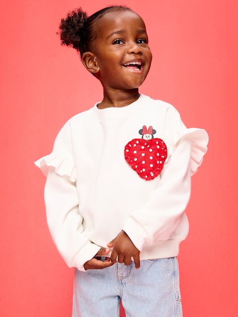 Old Navy x Disney Minnie Mouse Graphic Ruffle-Sleeve Sweatshirt for Toddler Girls