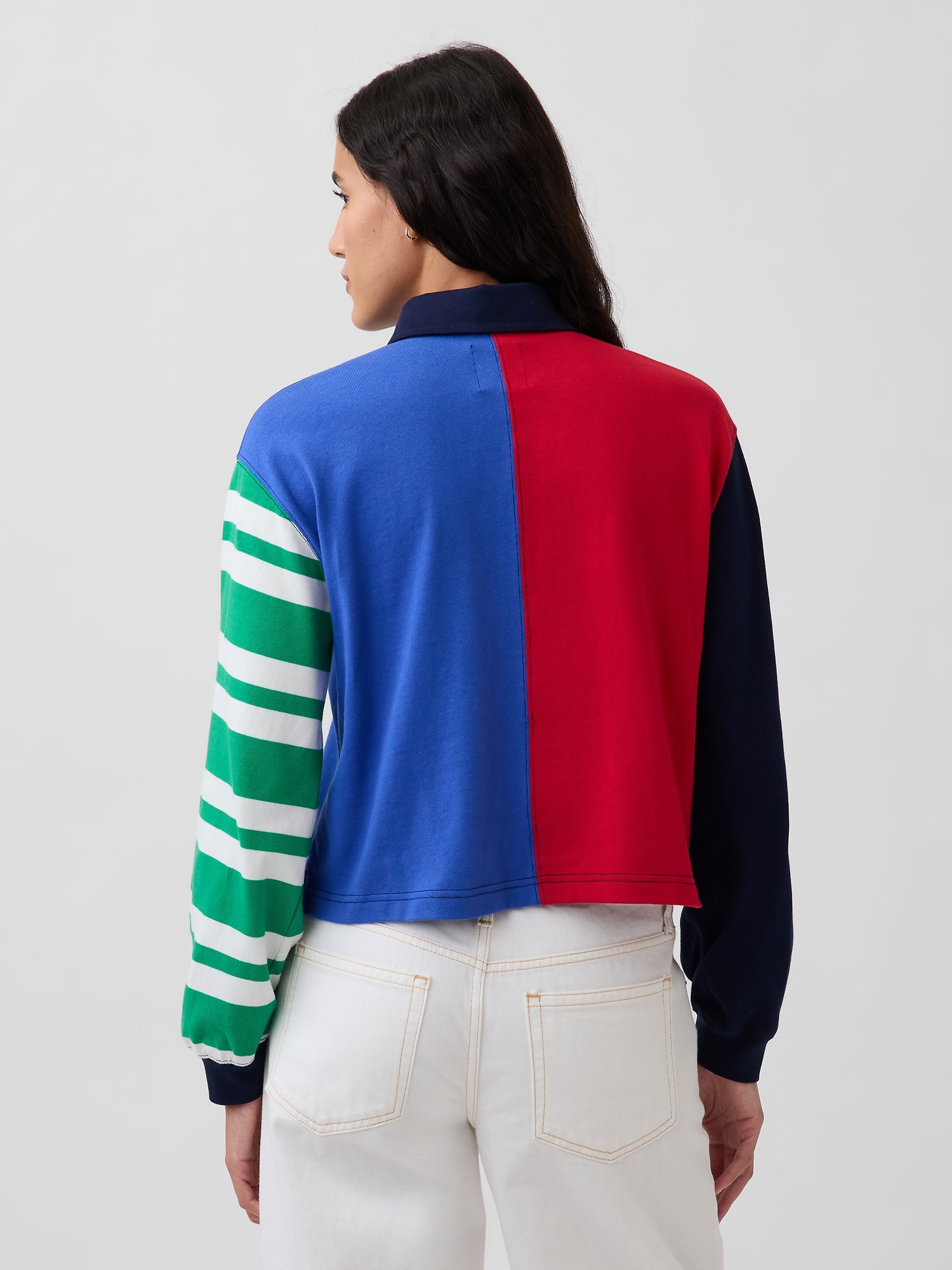 ロバート・インディアナ LOVE クロップド ラグビーシャツ-2