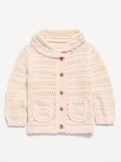 Crochet-Knit Cardigan Sweater for Baby