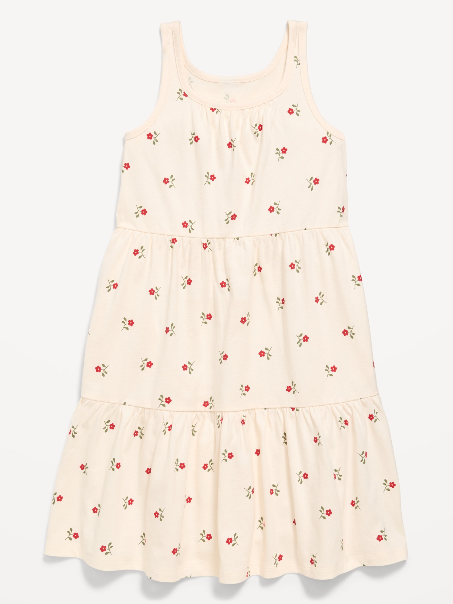 ROBE AJUSTÉE ET ÉVASÉE SANS MANCHES À MOTIF POUR FILLE