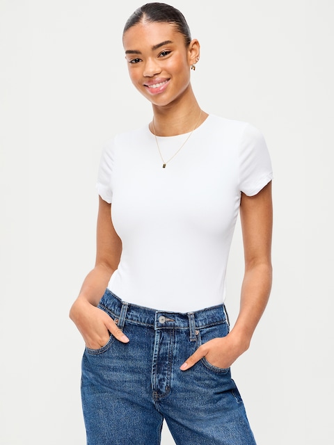 Hug Double-Layer Crew Neck Top