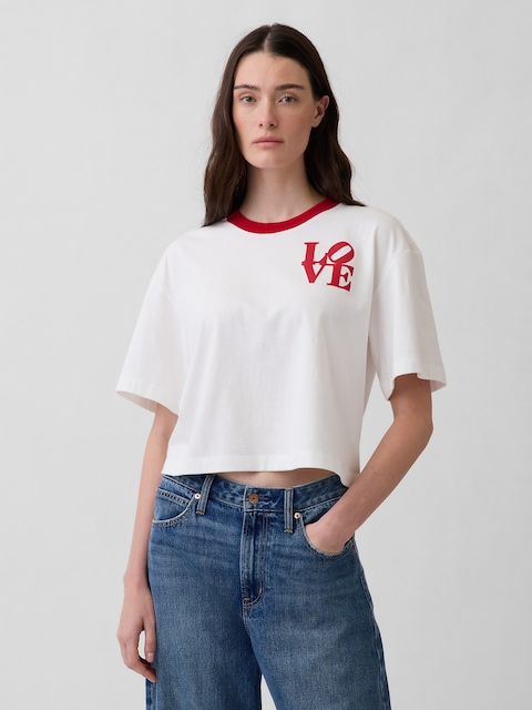 Robert Indiana LOVE Crop T-Shirt