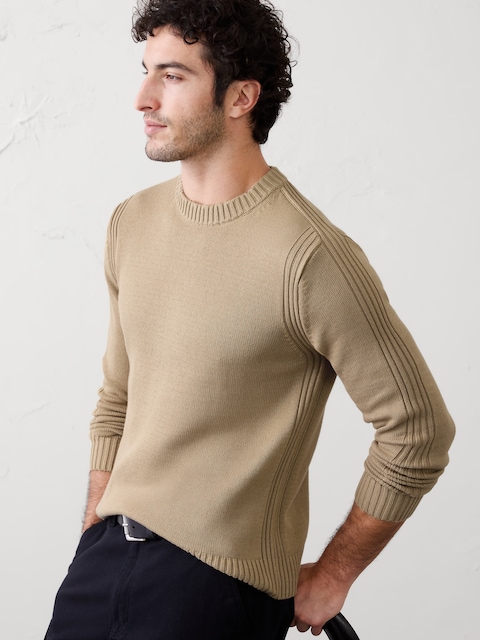 Plaited Crew-Neck Sweater