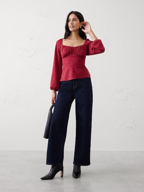Shirred Bodice Top