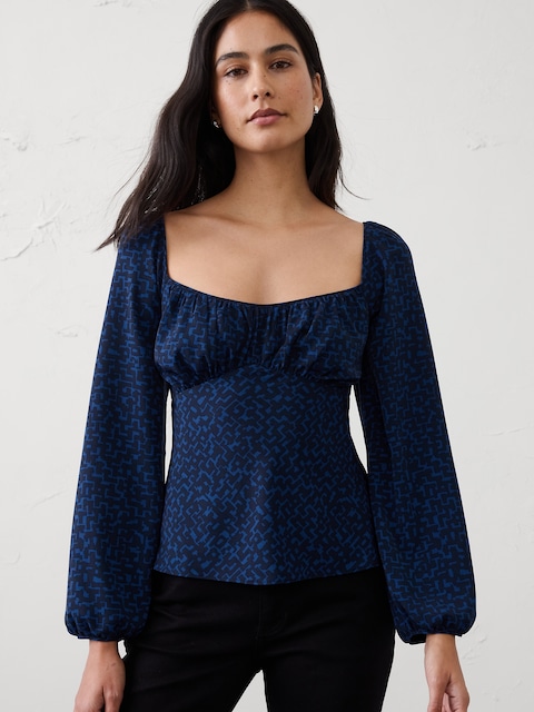 Shirred Bodice Top