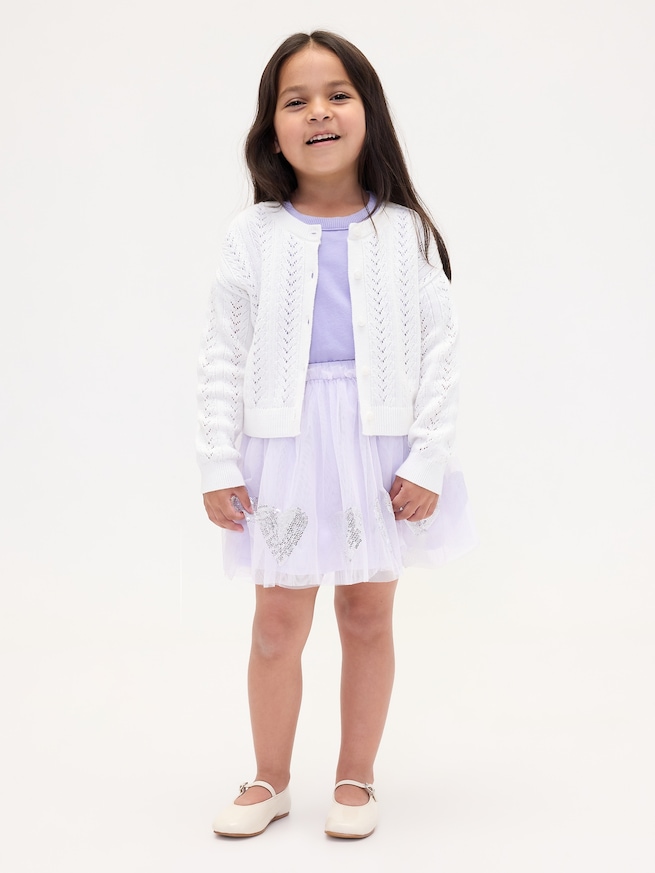 チュール＆スパンコール ハート スカート (幼児・ベビー)-0