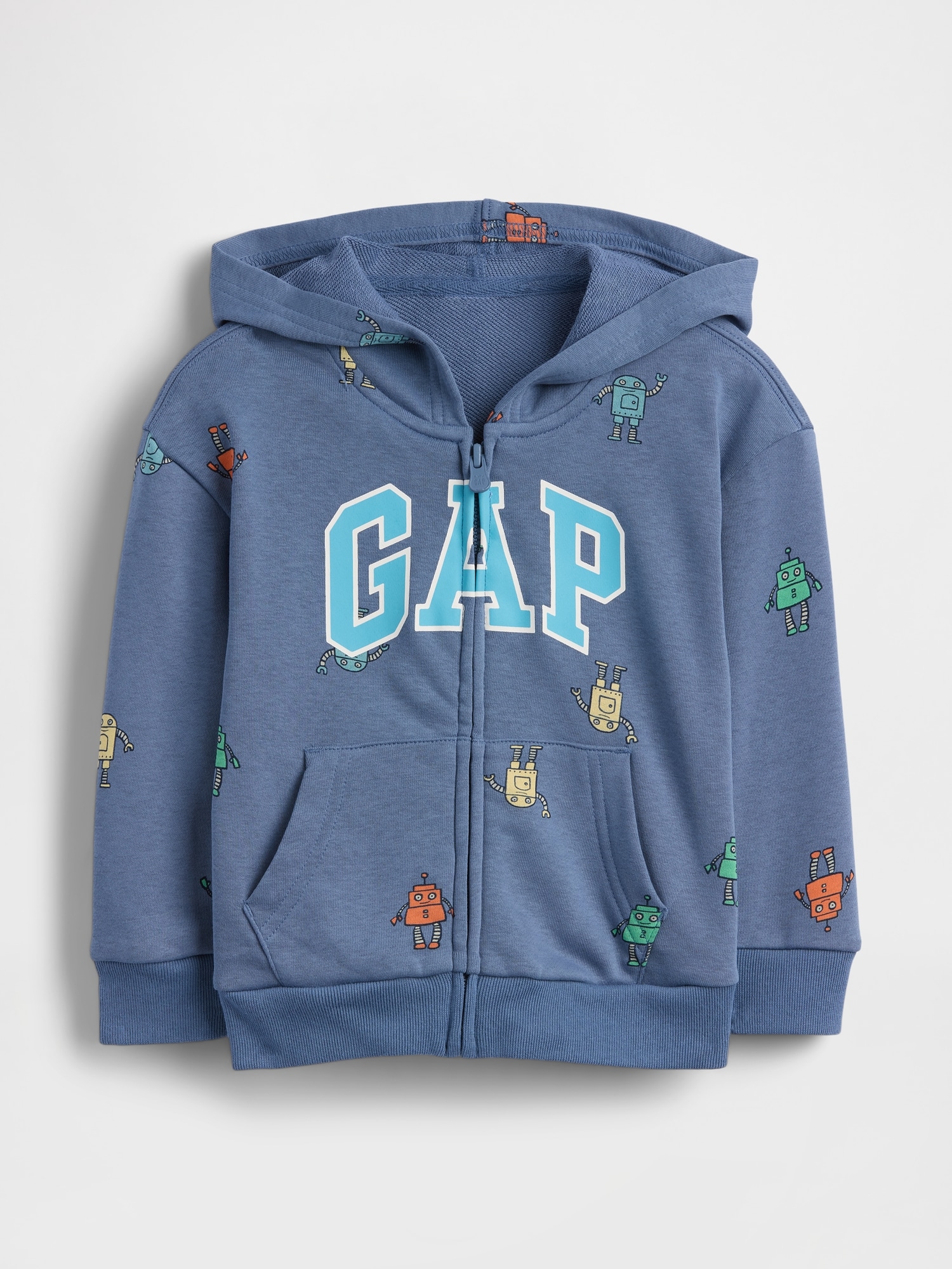 babyGap リラックスフィット GAPロゴ フレンチテリー ジップアップパーカー-0