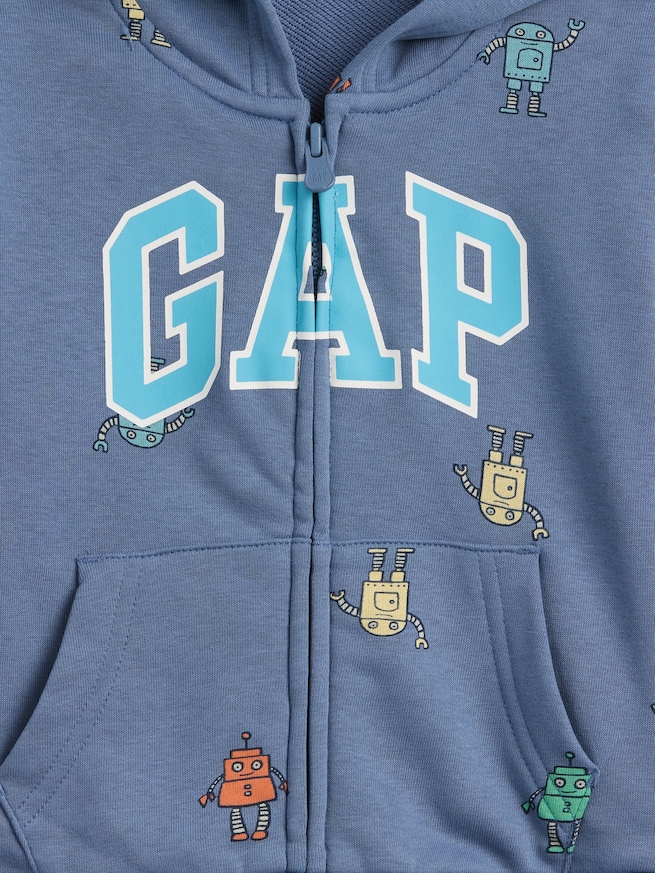 babyGap リラックスフィット GAPロゴ フレンチテリー ジップアップパーカー-2
