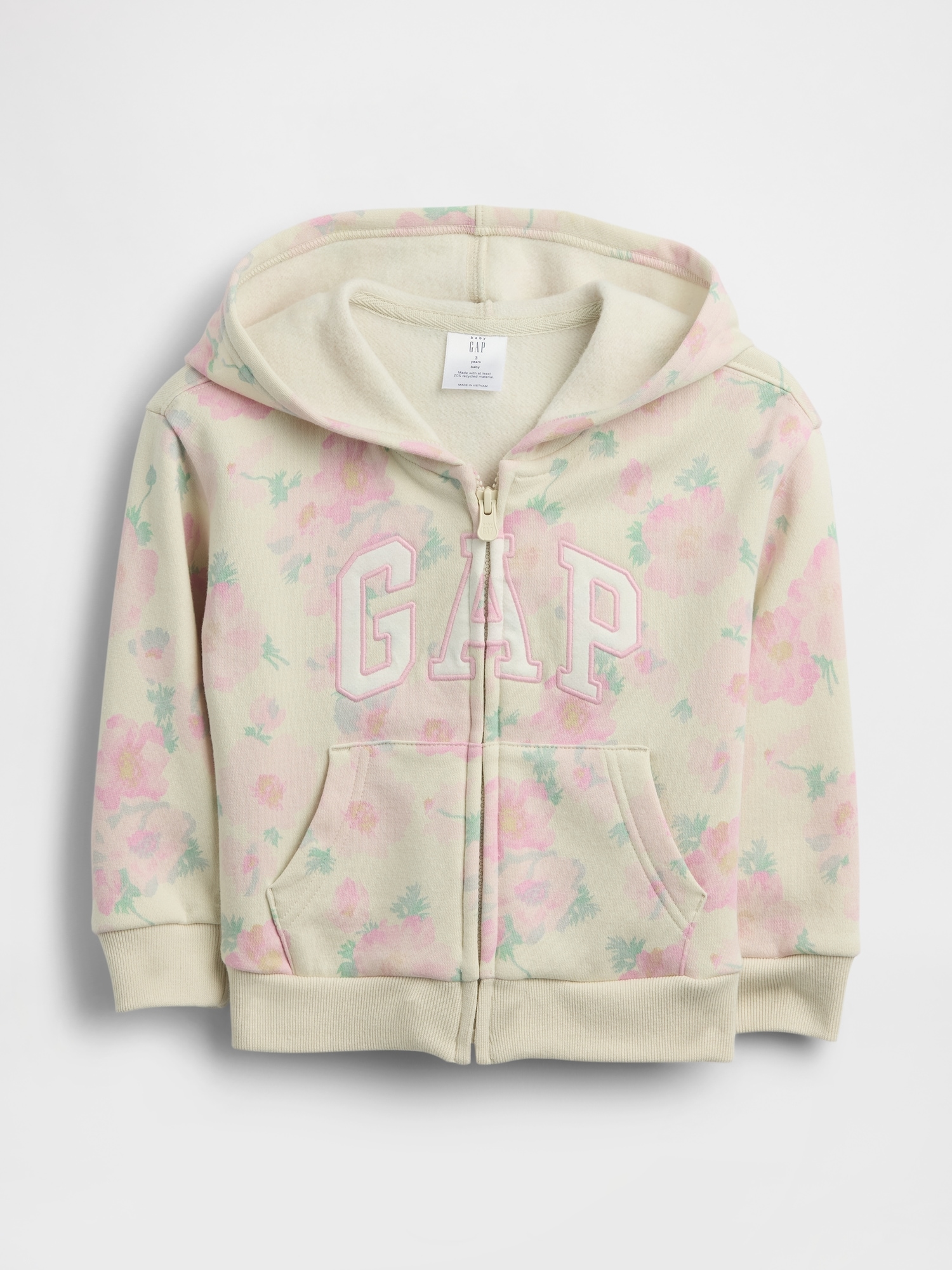 babyGap リラックスフィット GAPロゴ フレンチテリー ジップアップパーカー-0