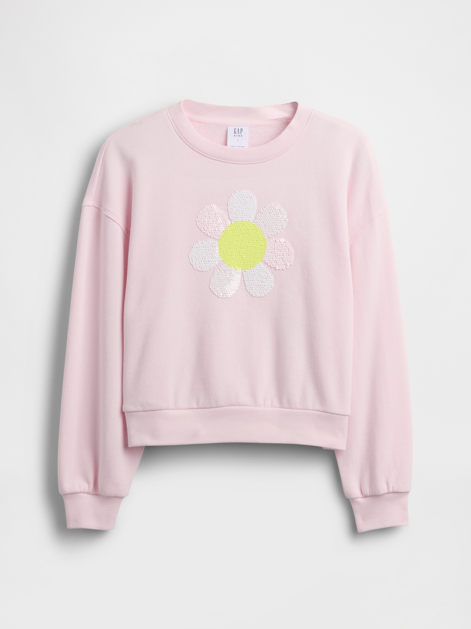 オーバーサイズ ウェッジ フリッピースパンコール グラフィック スウェットシャツ (キッズ)-1