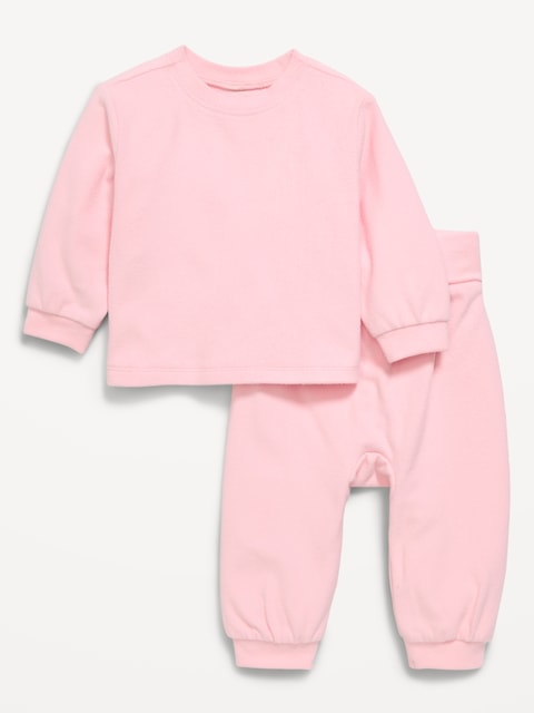 Cozy-Knit Long-Sleeve Top and Leggings Set for Baby