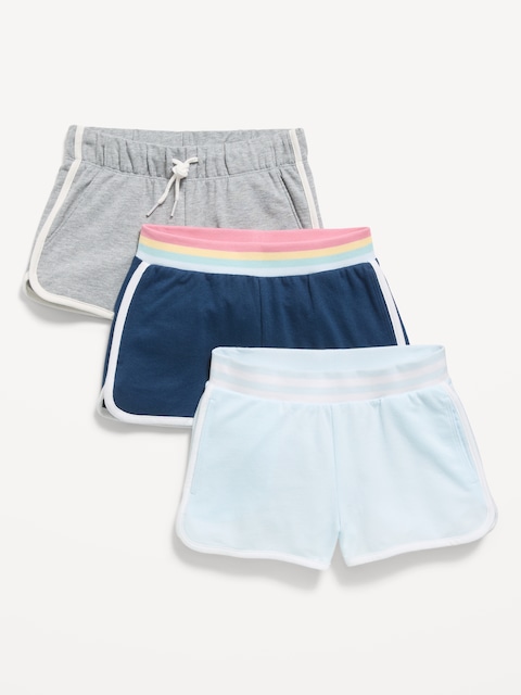 Dolphin-Hem Cheer Shorts 3-Pack for Girls