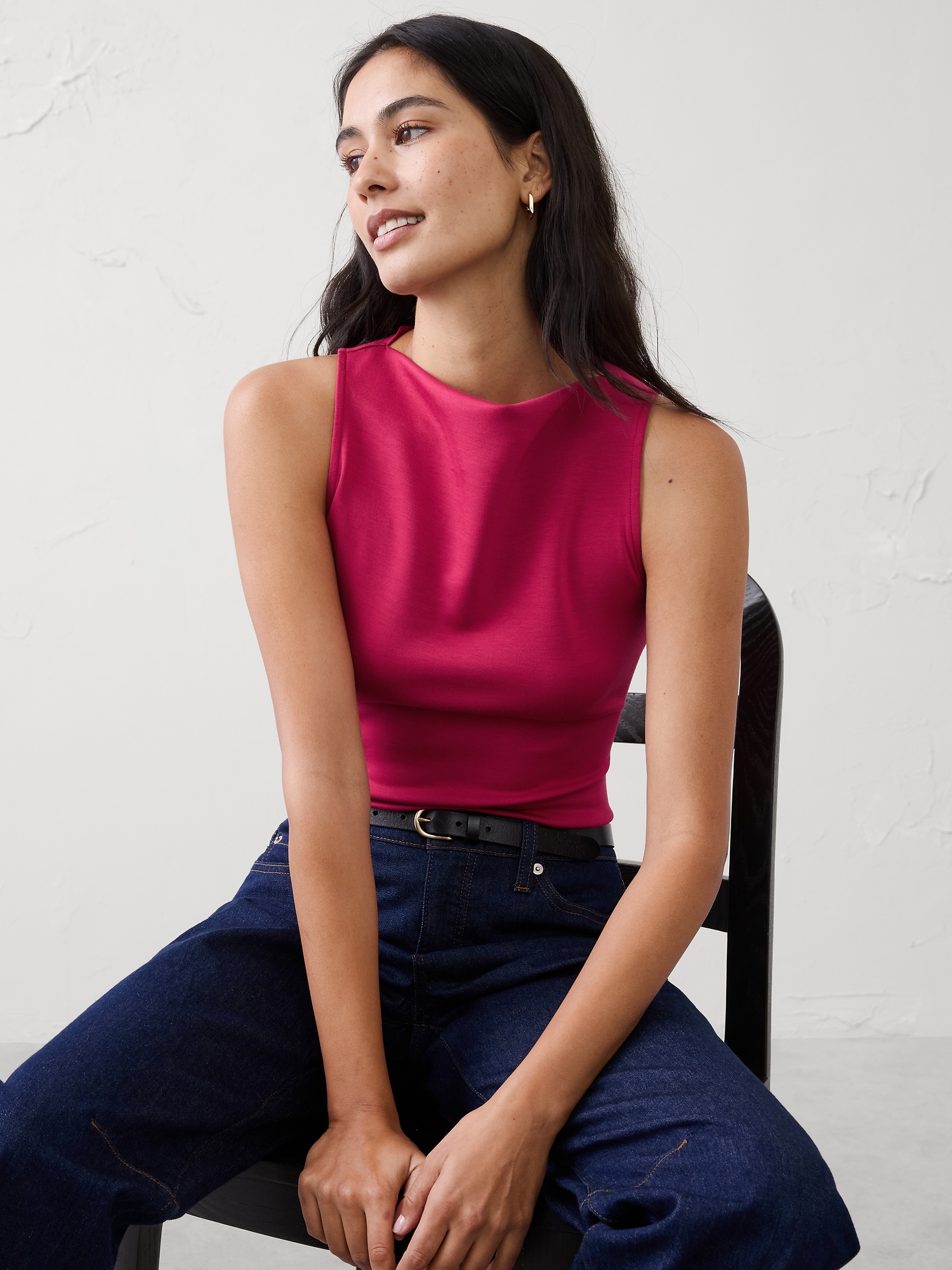 Soft Touch High-Neck Top