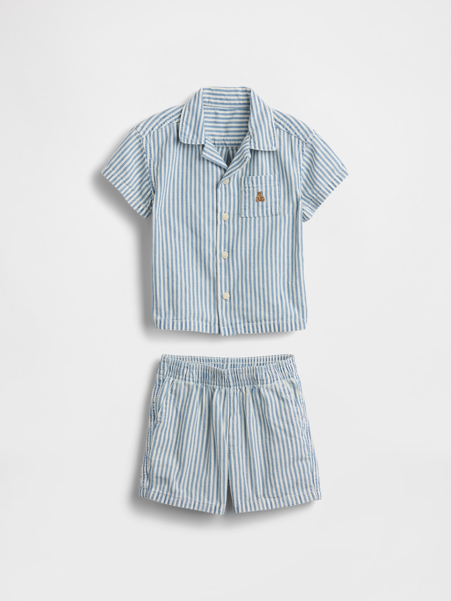 ENSEMBLE EN DENIM À RAYURES POUR BÉBÉ
