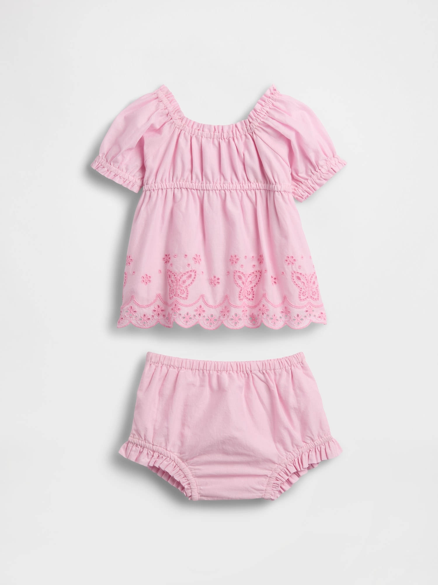 ENSEMBLE À MOTIF DE PAPILLON BRODÉ POUR BÉBÉ