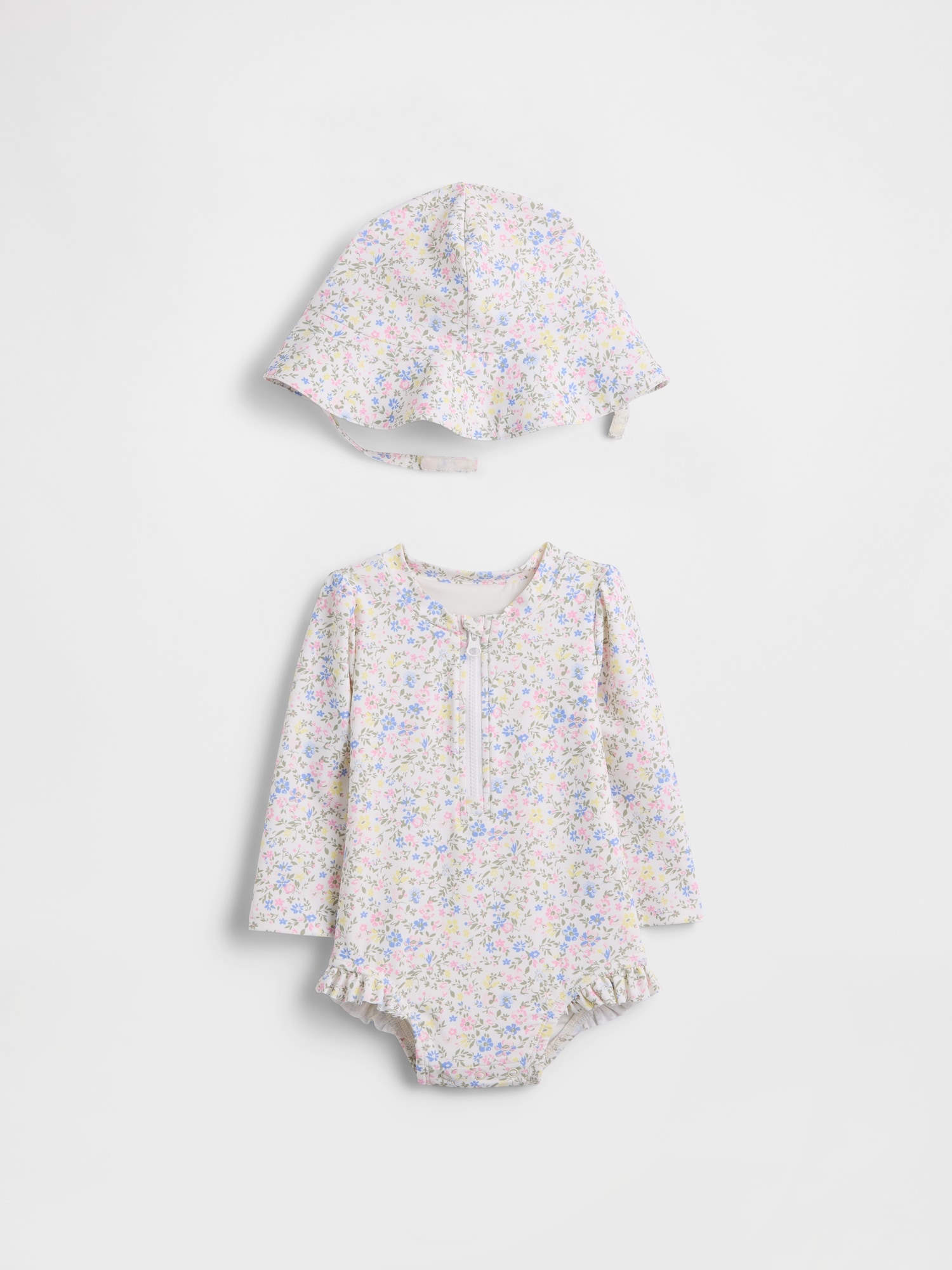 Baby Floral Rash Guard Swim Set