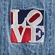 ロバート・インディアナ LOVE デニムエプロン