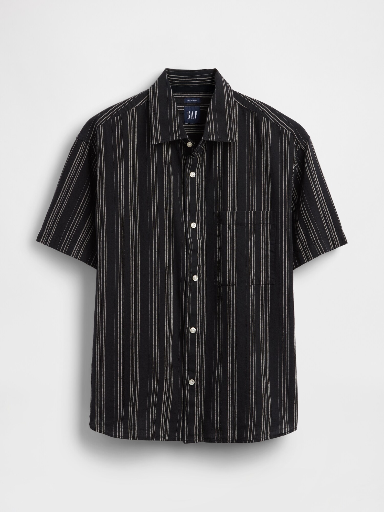 テクスチャー コットンリネンシャツ-4