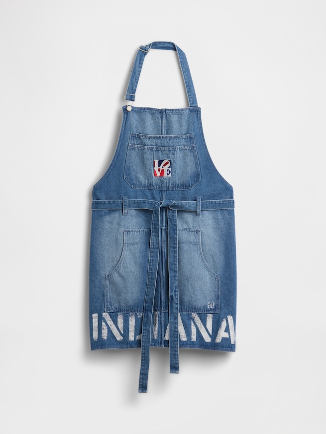 ロバート・インディアナ LOVE デニムエプロン-0