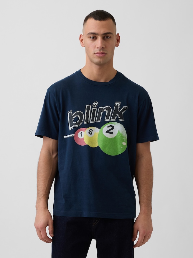 Blink 182 リラックスフィット グラフィックTシャツ-0