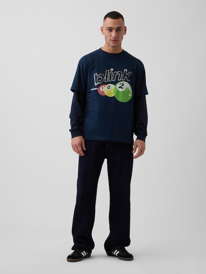 Blink 182 リラックスフィット グラフィックTシャツ-1