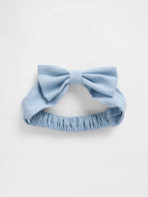 デニム リボンヘッドバンド (ベビー)