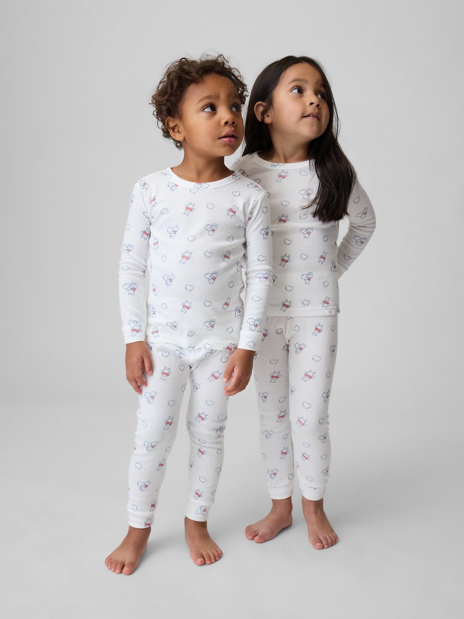 PYJAMA EN COTON BIOLOGIQUE BROSSÉ WINNIE L'OURSON POUR BÉBÉ ET TOUT-PETIT