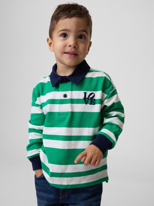 ロバート・インディアナ LOVE ラグビーシャツ (幼児)