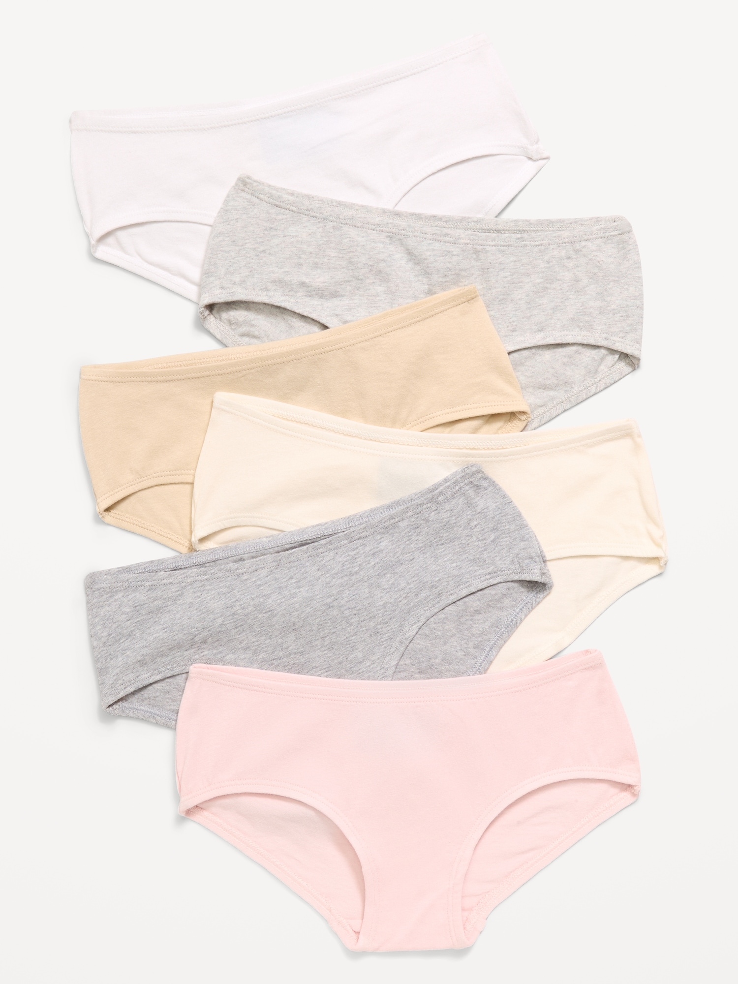 CULOTTE TAILLE BASSE POUR FILLE (PAQUET DE 6)