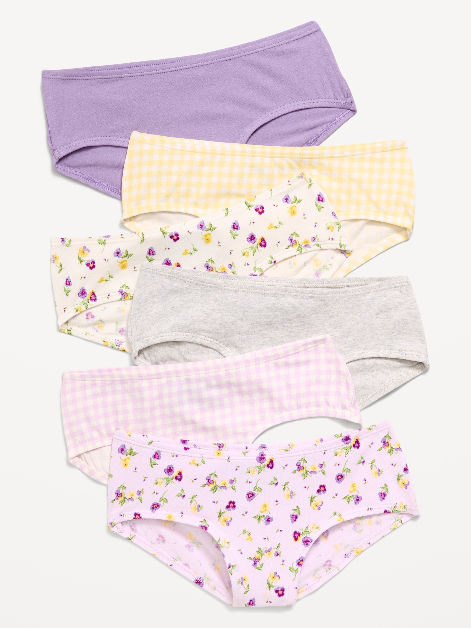 CULOTTE TAILLE BASSE POUR FILLE (PAQUET DE 6)