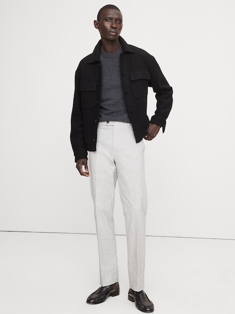 PANTALON HABILLÉ INFROISSABLE À COUPE ÉTROITE - Pied-De