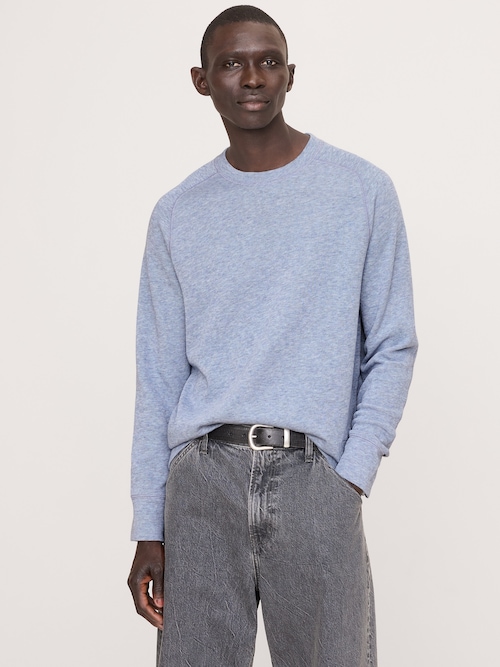 スラブ ダブルニット クルーネックTシャツ