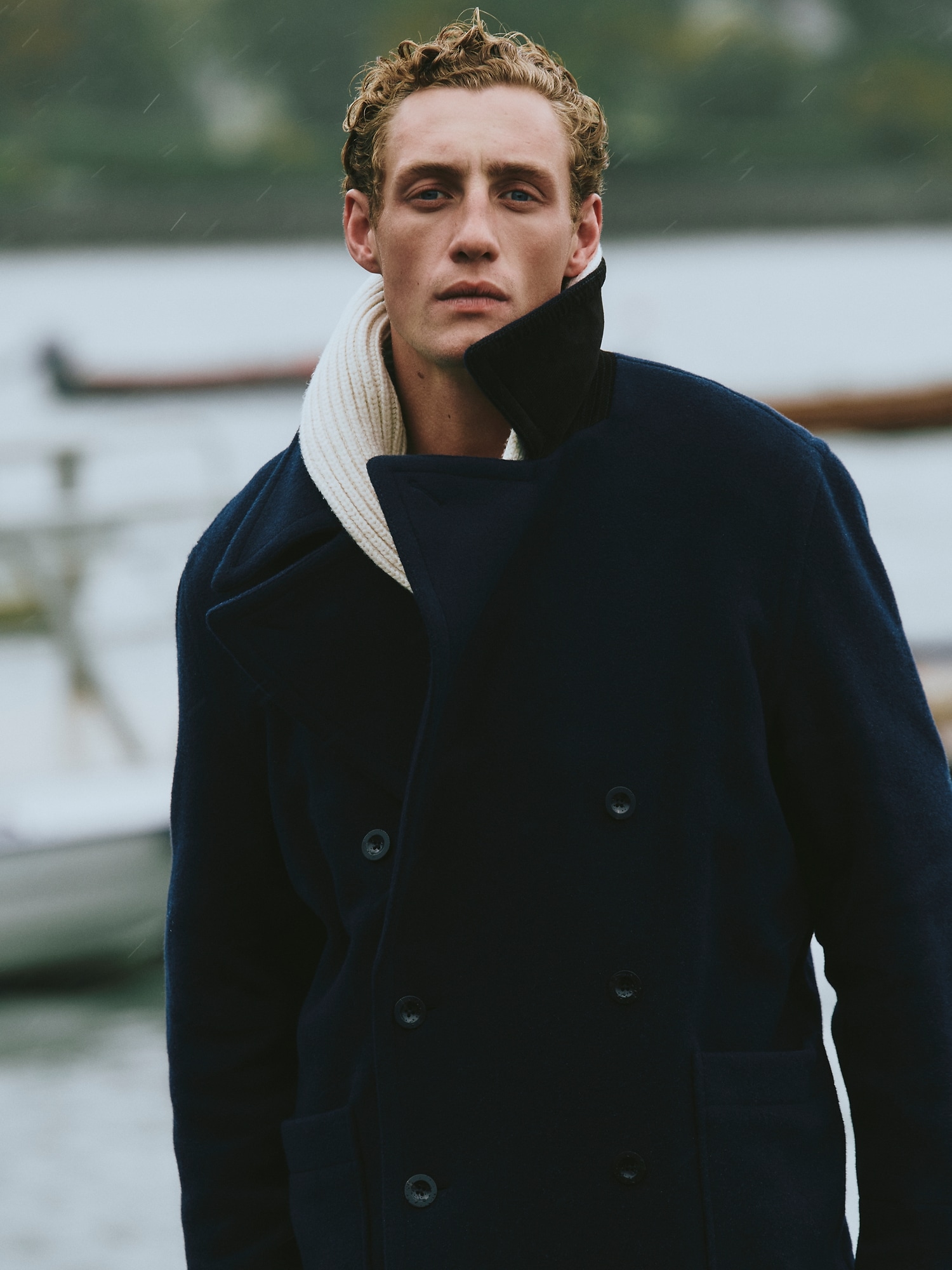 イタリアン メルトン ピーコート-7