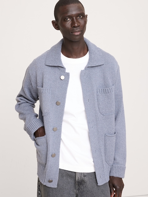 VESTE-CHANDAIL EN MÉLANGE DE COTON ITALIEN