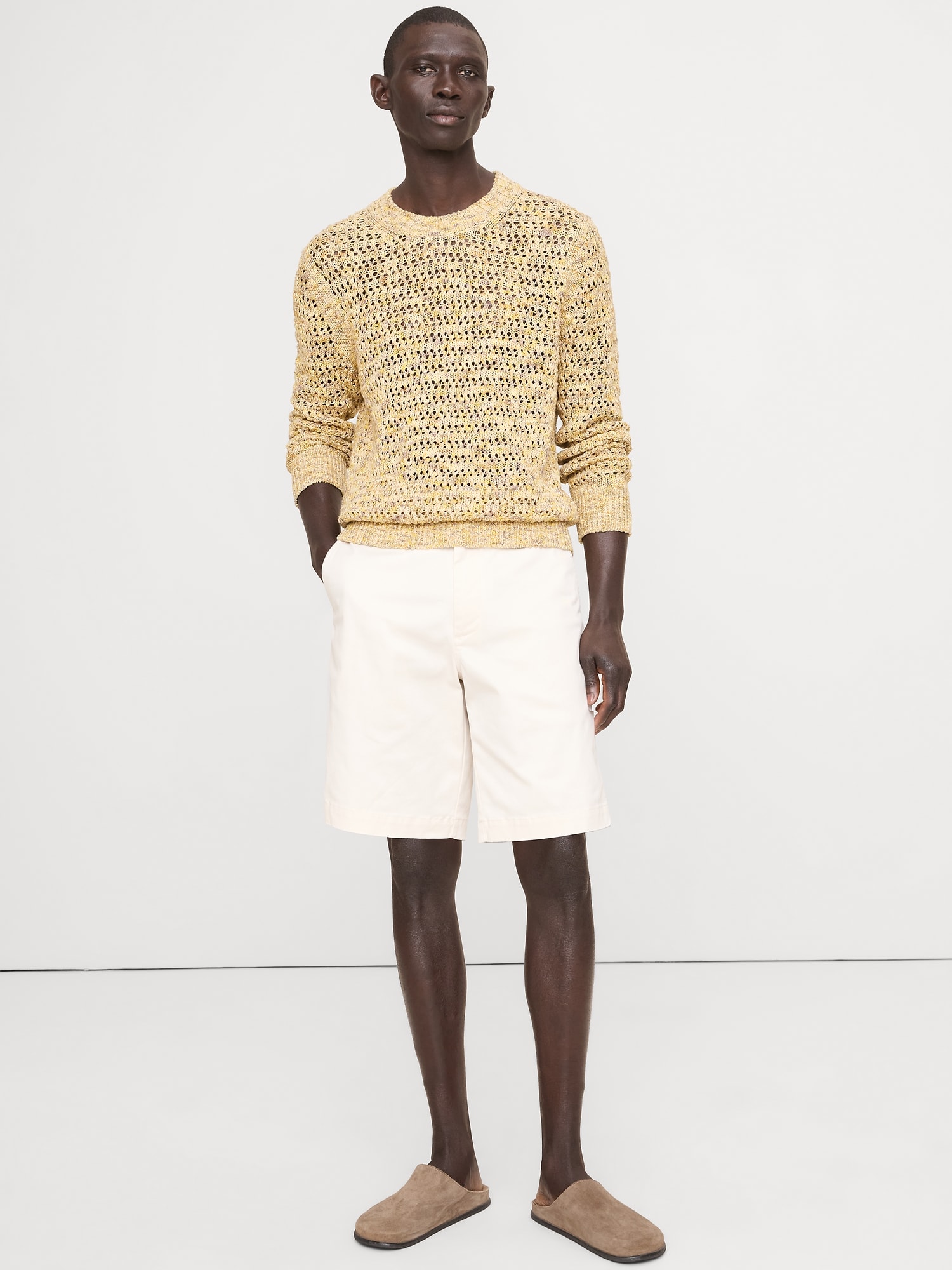 9インチ リブイン チノ ショートパンツ-0