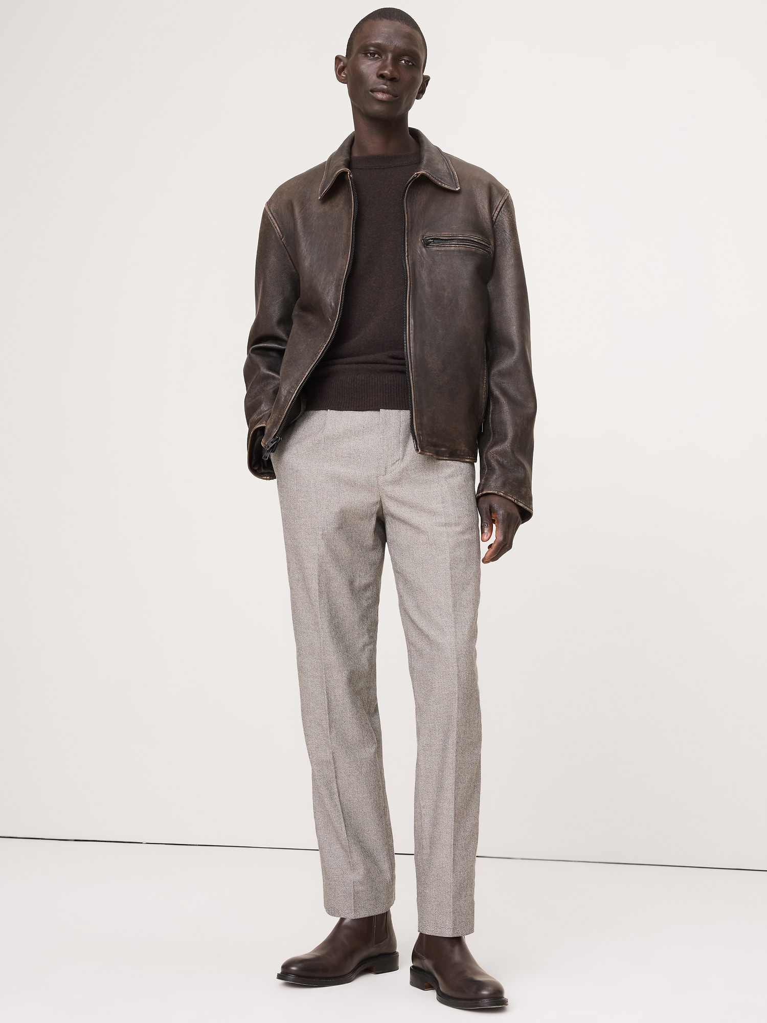 Athletic Textured Dress Pant