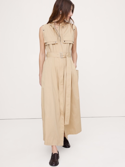ROBE LONGUE UTILITAIRE EN COTON EXTENSIBLE