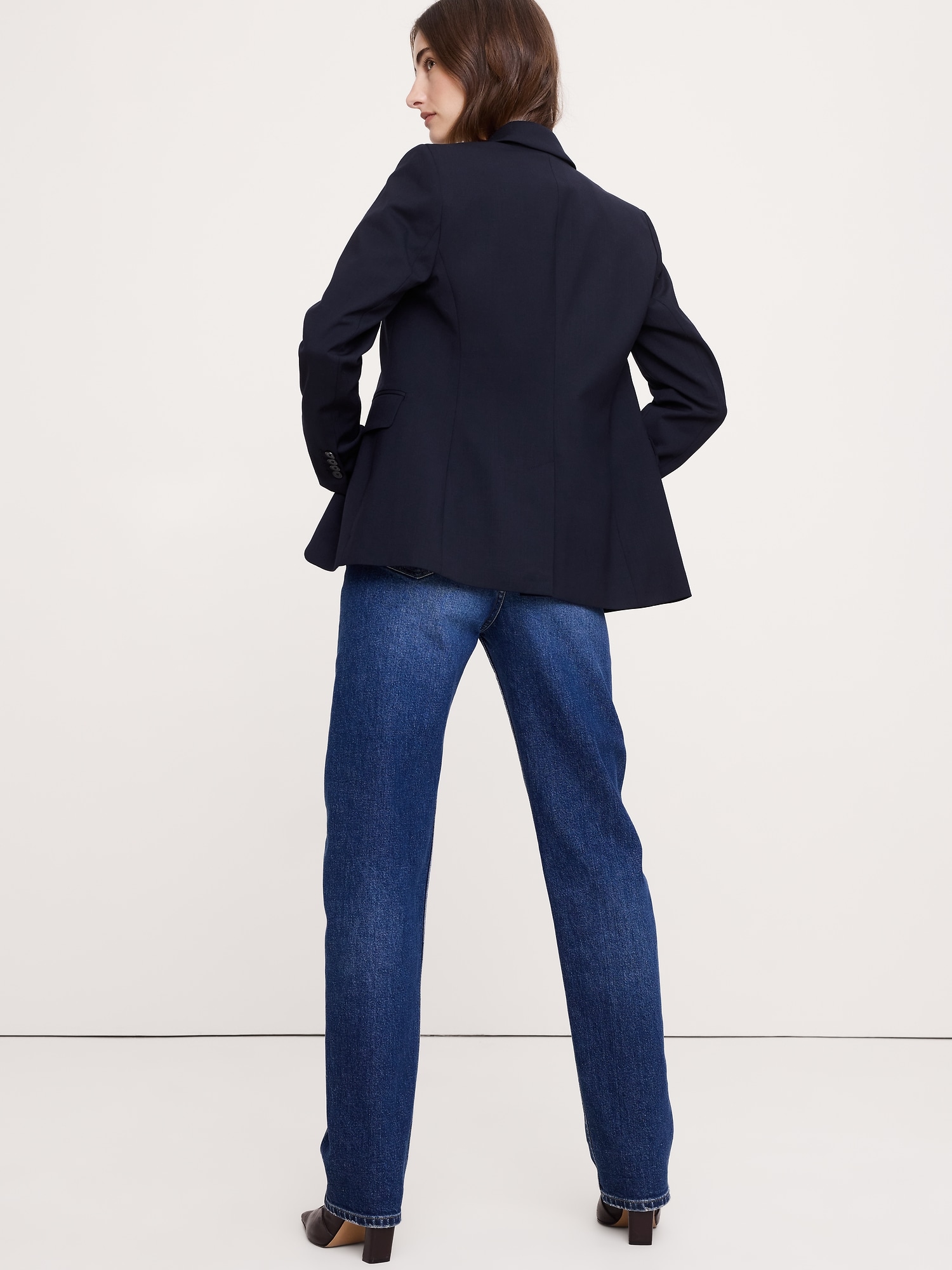 スリム イタリアン ウール ブレザー-2